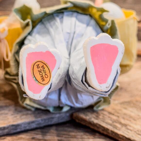 Adorably Dapper Vintage Paper Mache Mr. Easter Bunny Gentleman, 10.25" Tall - Picture 10 of 10